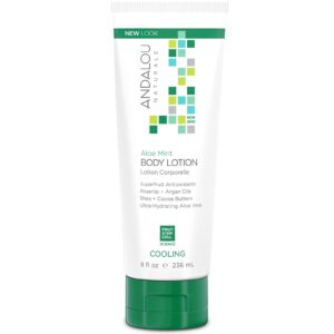 Andalou Naturals, Body Lotion, Cooling, Aloe Mint, 8 fl oz (236 ml)
