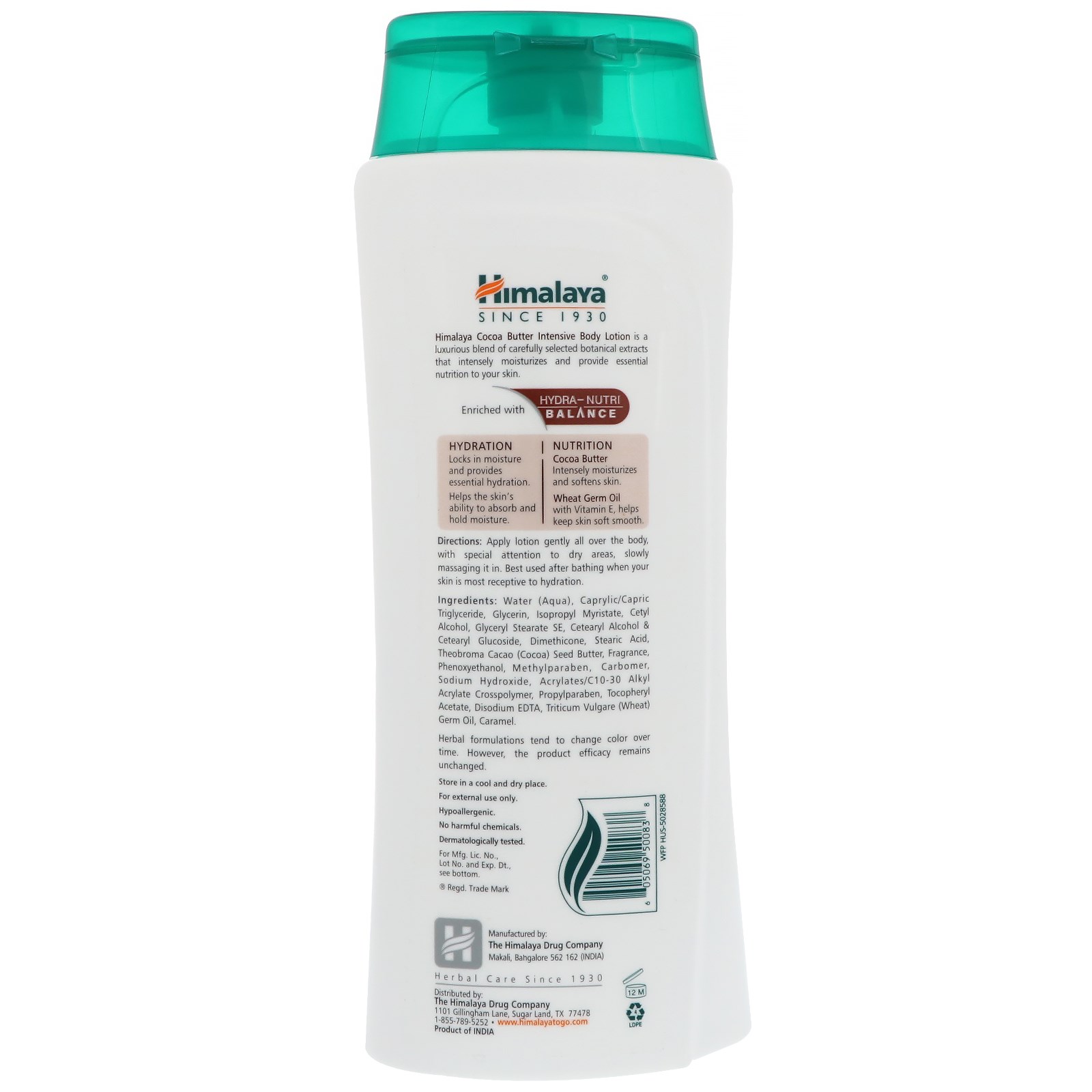 Himalaya, Hidratante de Manteiga de Cacau, 13,53 fl oz (400 ml) - Imagem 2