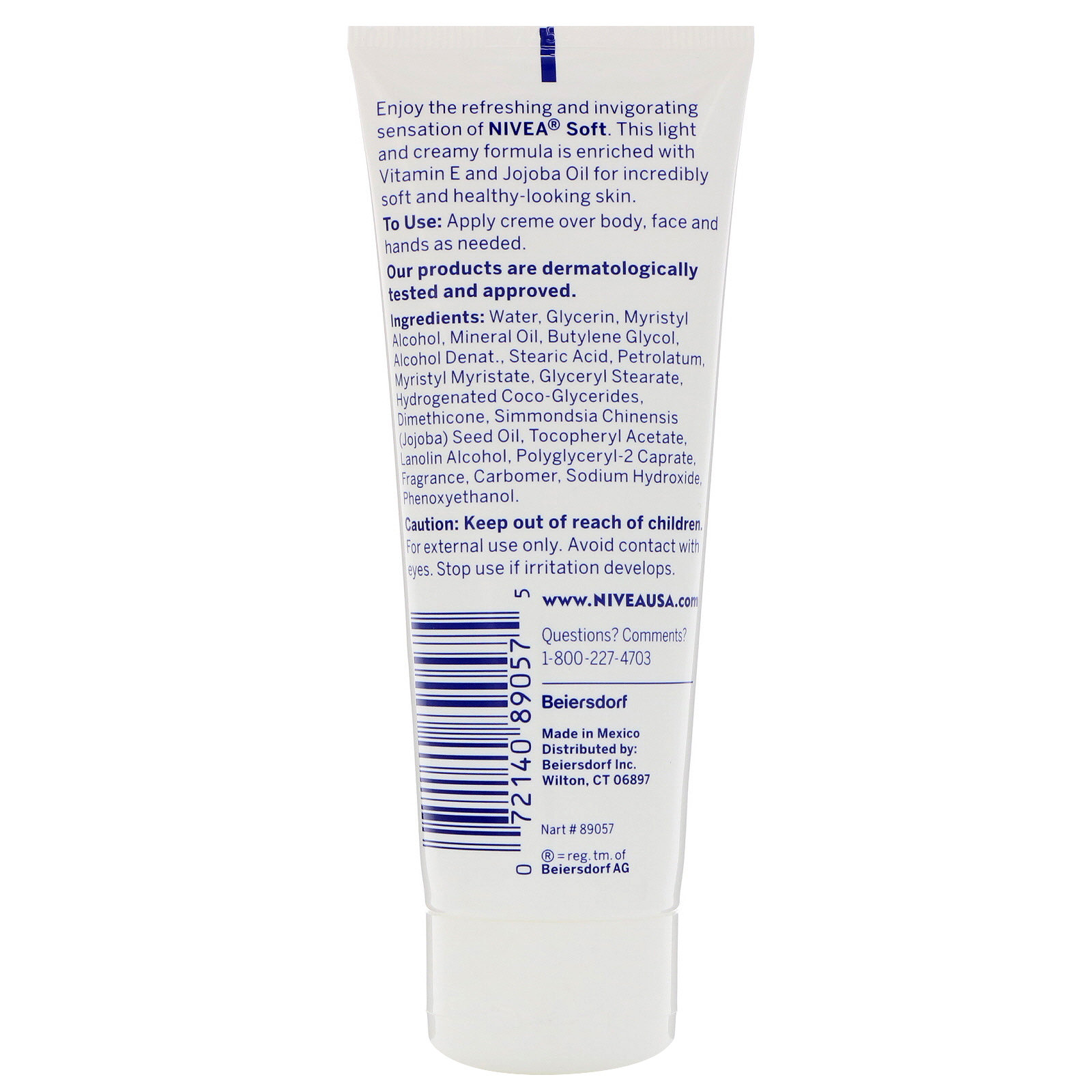 Nivea, Refreshingly Soft Moisturizing Creme, 2.6 oz (74 g) - Imagem 2