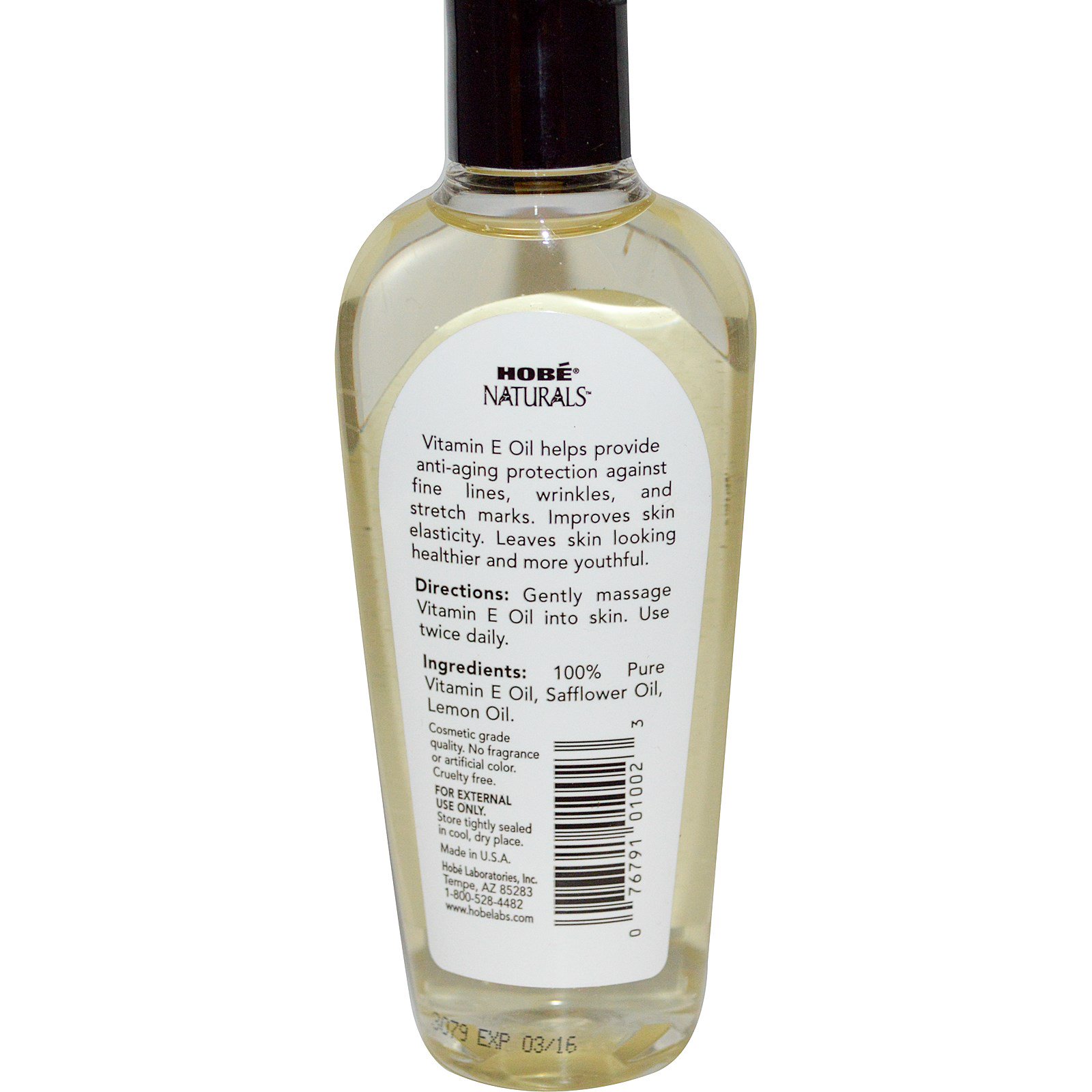 Hobe Labs, Óleo de Vitamina E, 7.500 UI, 4 fl oz (118 ml) - Imagem 2