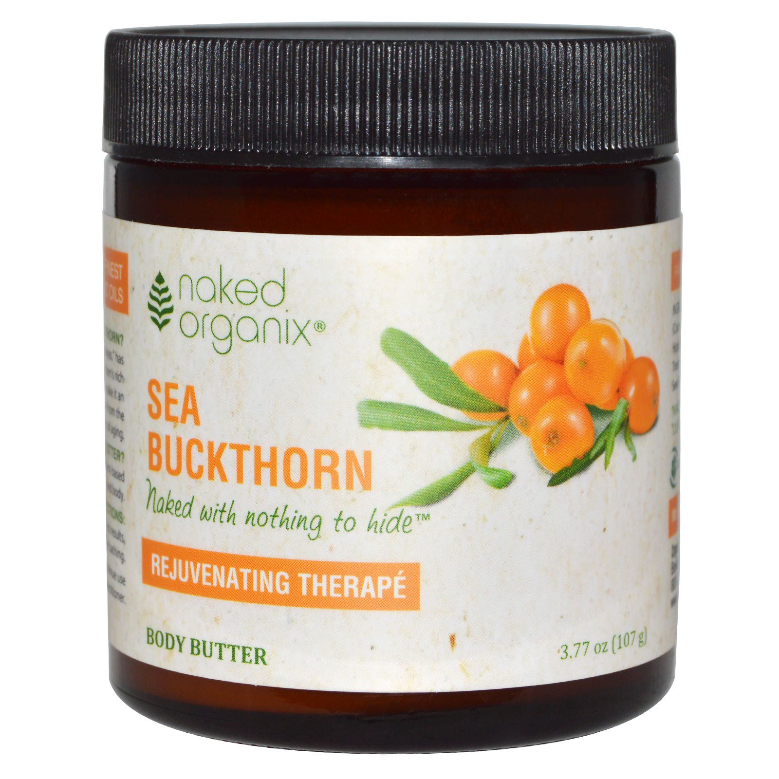 Organix South, Naked Organix, Rejuvenating Therapé, Sea Buckthorn Body Butter, 3.77 oz (107 g)