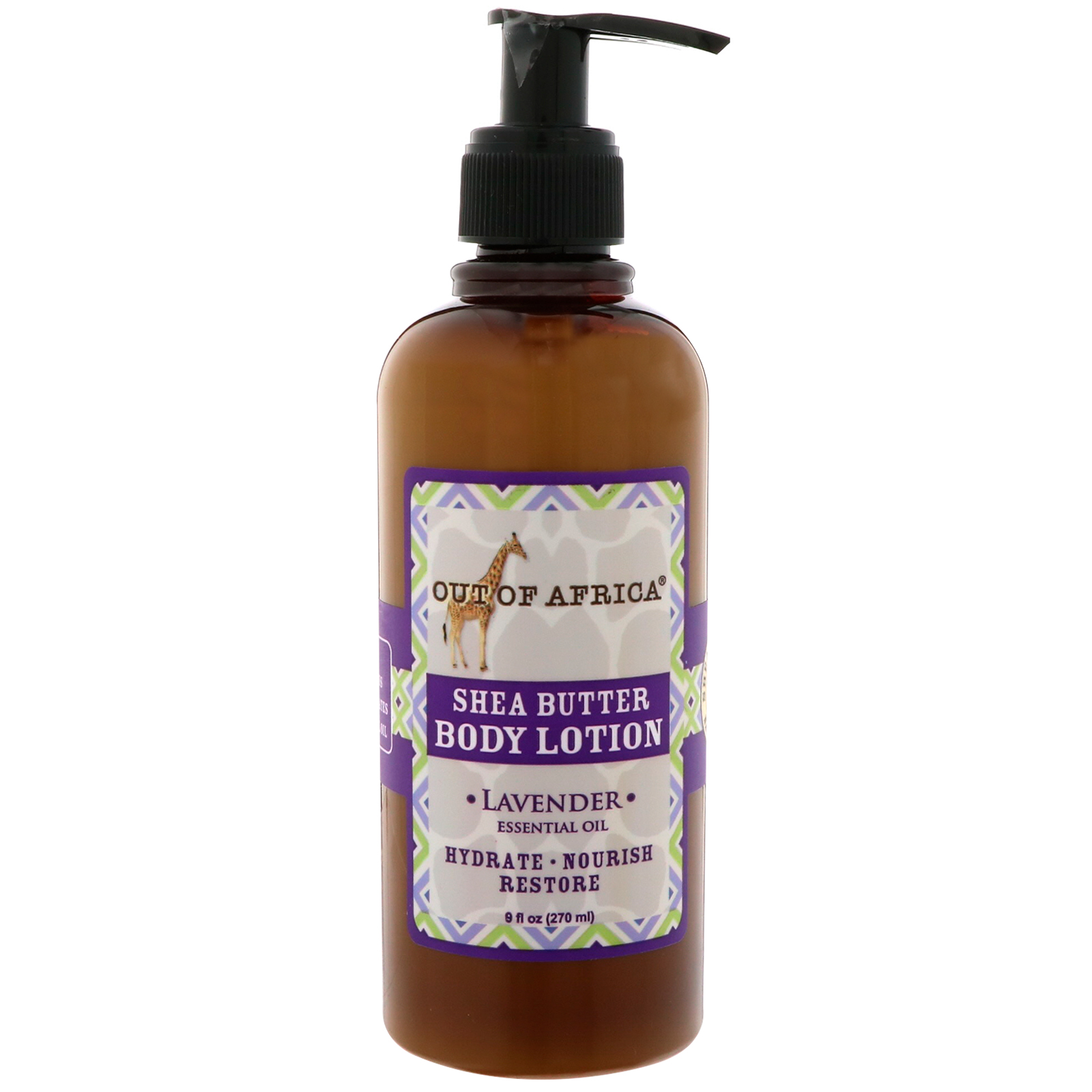 Out of Africa, Loção Corporal de Manteiga de Karité, Lavanda, 9 fl oz (260 ml)