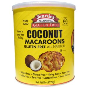 Jennies Gluten Free Bakery, Macaroons de Coco, 226 g