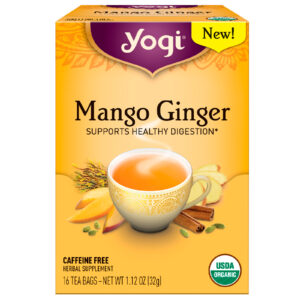 Yogi Tea, Manga e Gengibre, Sem Cafeína , 16 Sachês de Chá, 1,12 oz (32 g)