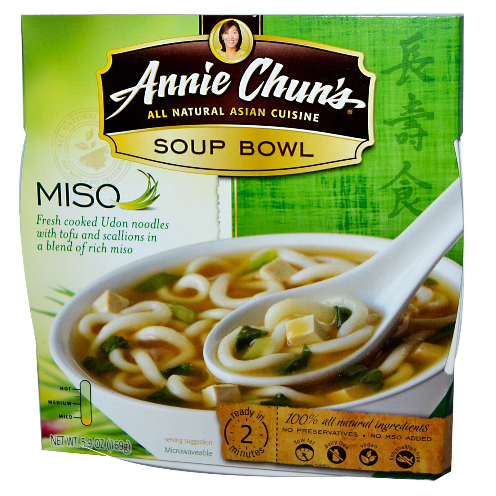 Annie Chun's, Tigela de Sopa, Miso, Suave, 5.9 oz (169 g)