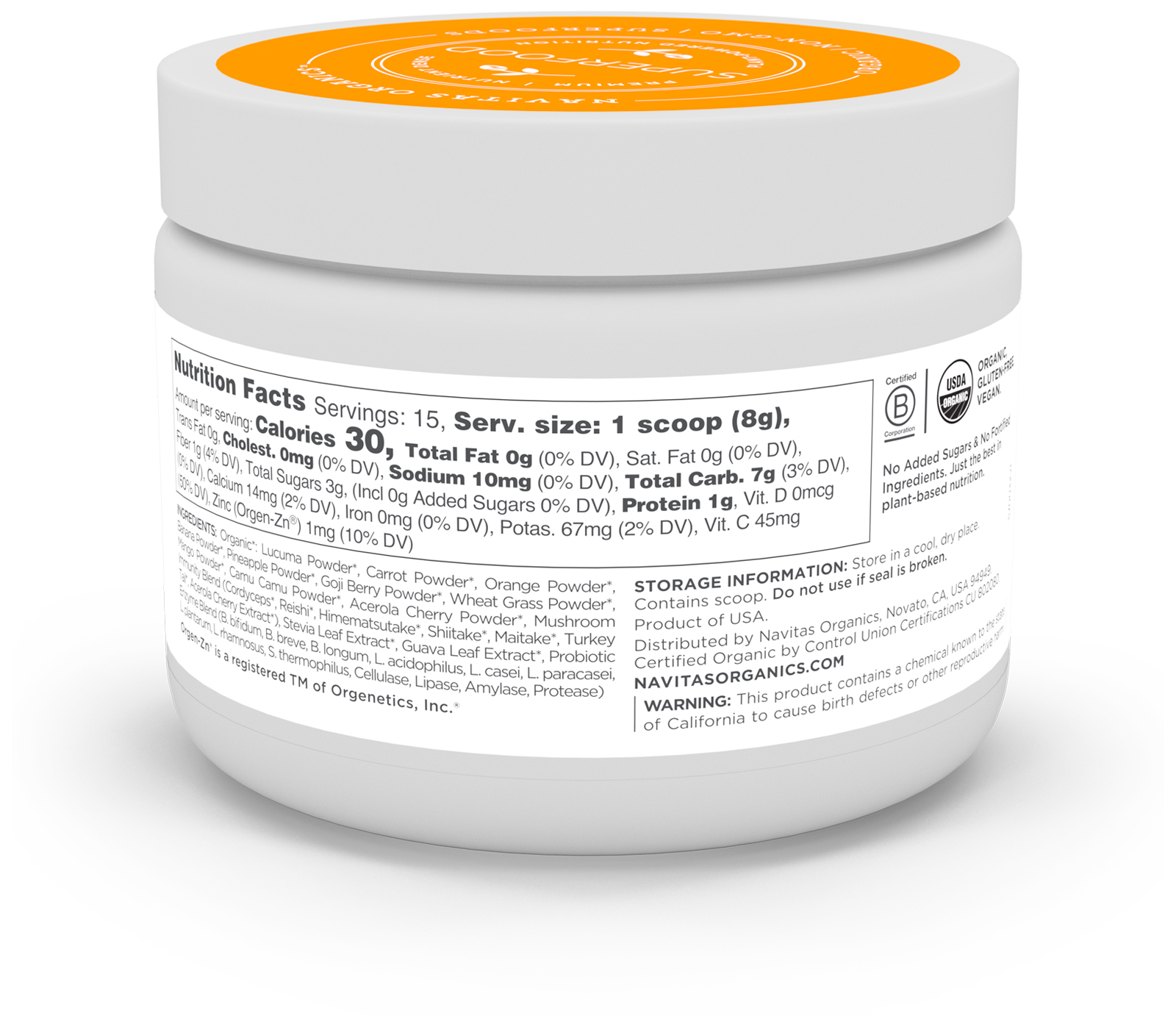 Navitas Organics, Imunidade, Reforço Diário de Superalimentos, 4,2 oz (120 g) - Imagem 2