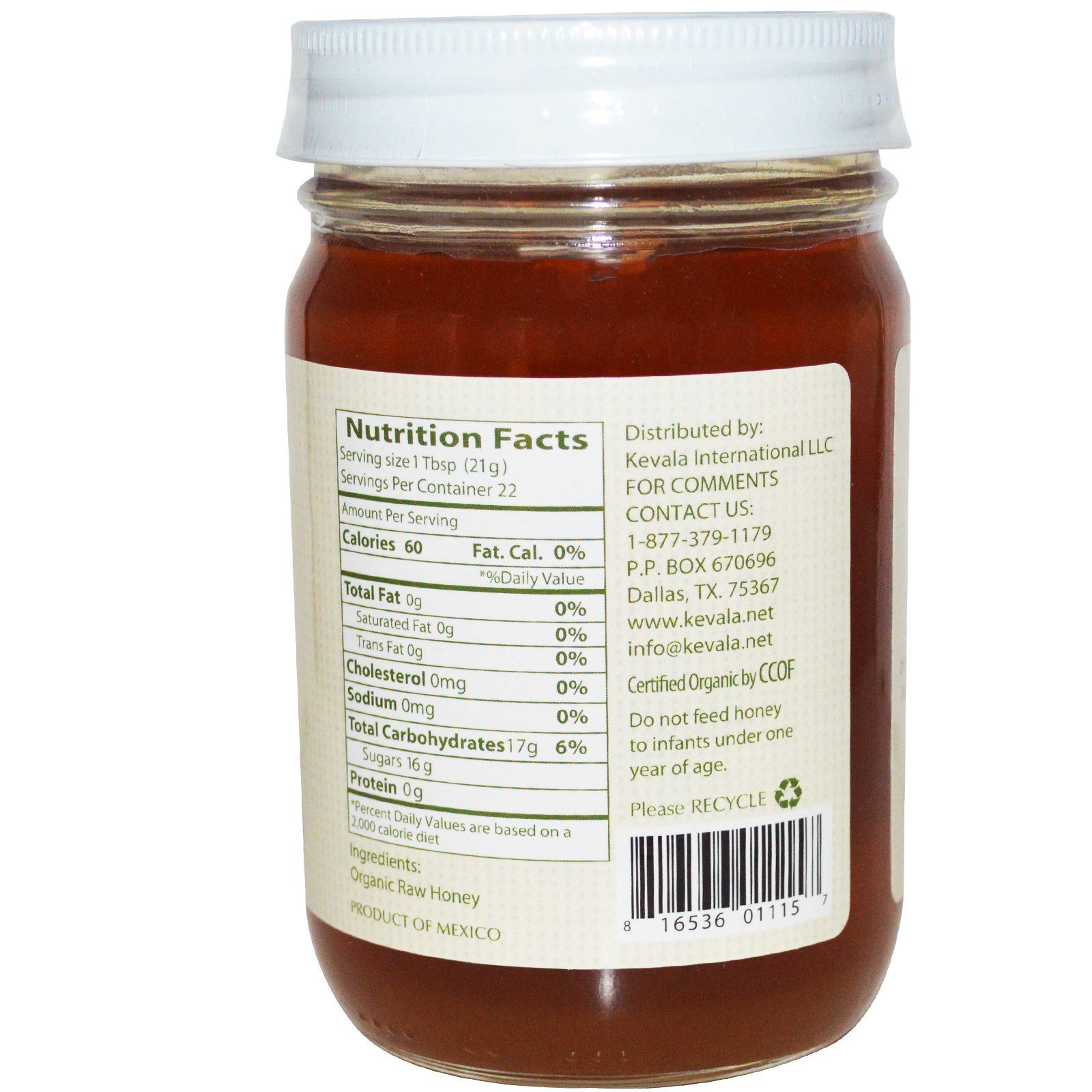 Kevala, Mel de Oaxaca Orgânico, 16 oz (454 g) - Imagem 2