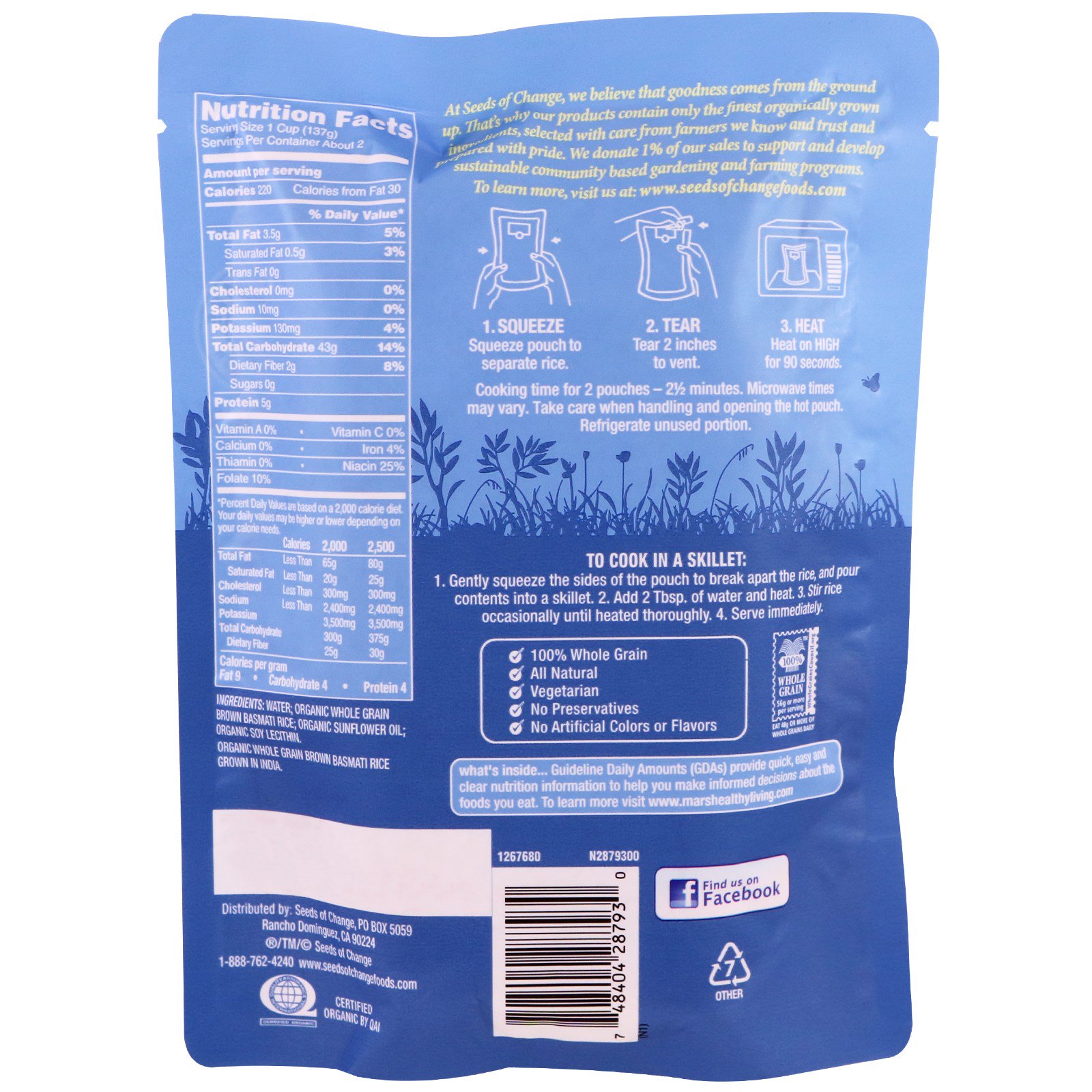 Seeds of Change, Organic, Brown Basmati Rice, 8.5 oz (240 g) - Imagem 2