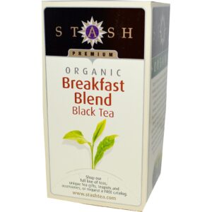 Stash Tea, Chá Preto, Orgânico, Café da Manhã, 18 Saquinhos, 1,1 oz (33 g)