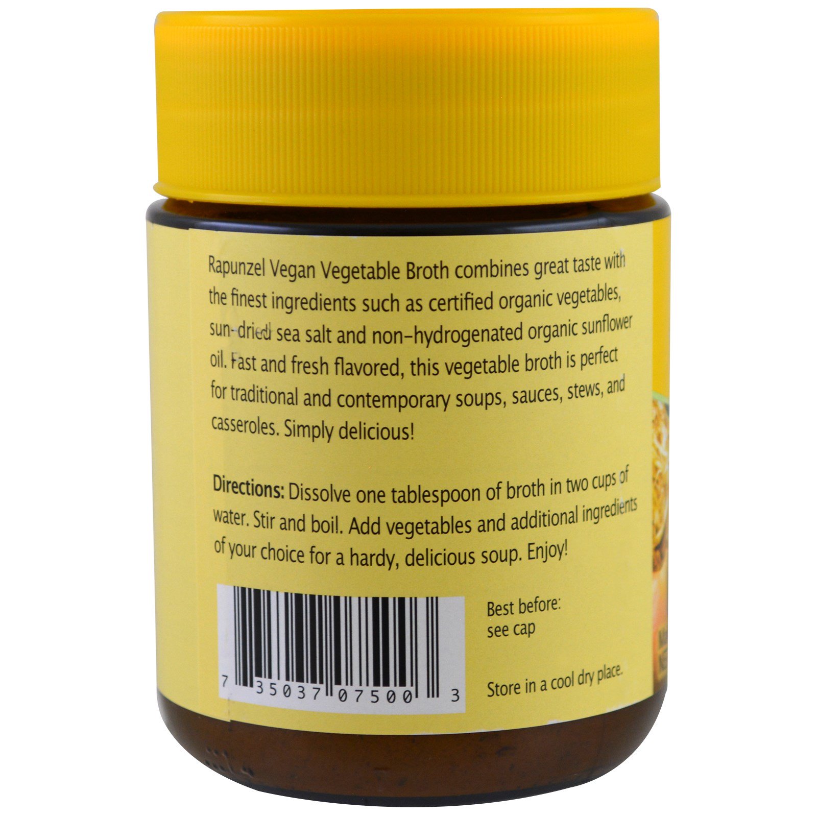 Rapunzel, Caldo de Vegetais, 4,41 oz (125 g) - Imagem 3