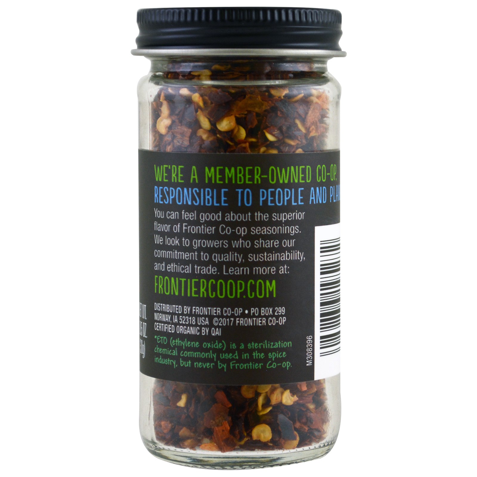 Frontier Natural Products, Orgânico, Pimenta Vermelha, Amassada, 1.05 oz (30 g) - Imagem 2