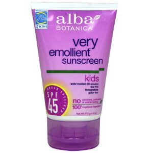 Alba Botanica Crianças Sun Protetor solar FPS 30 Resistente à água 4 oz