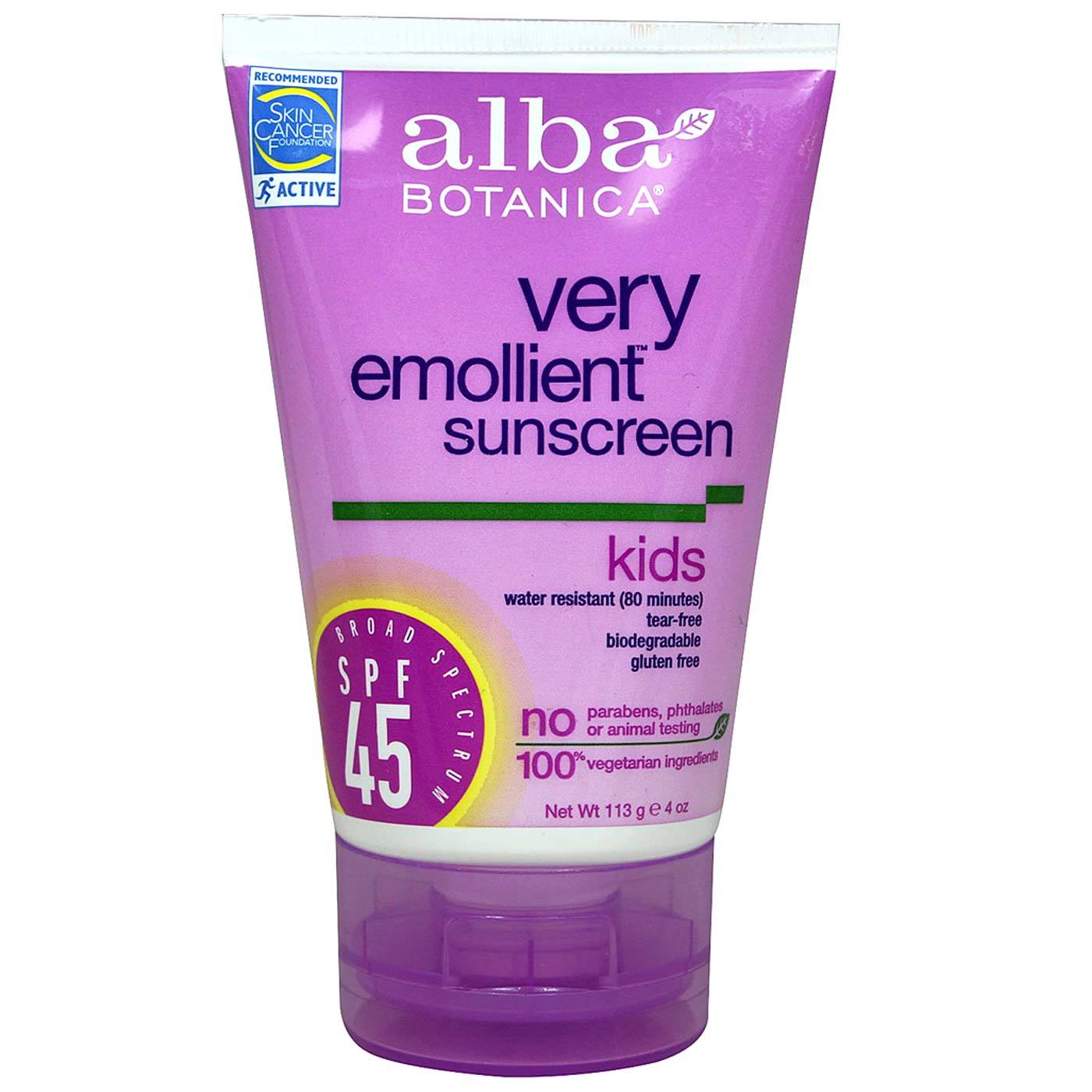 Alba Botanica Crianças Sun Protetor solar FPS 30 Resistente à água 4 oz