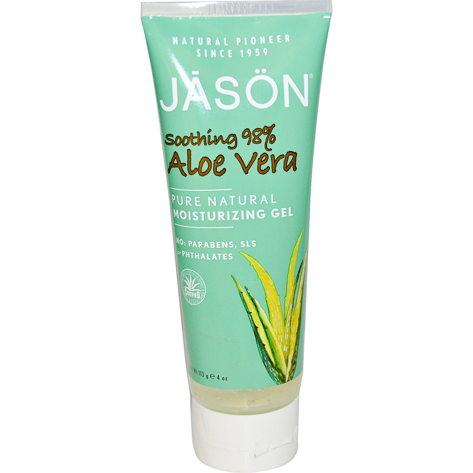 Jason Natural, Gel Hidratante Puro Natural, Alívio 98% Aloe Vera, 4 oz (113 g)