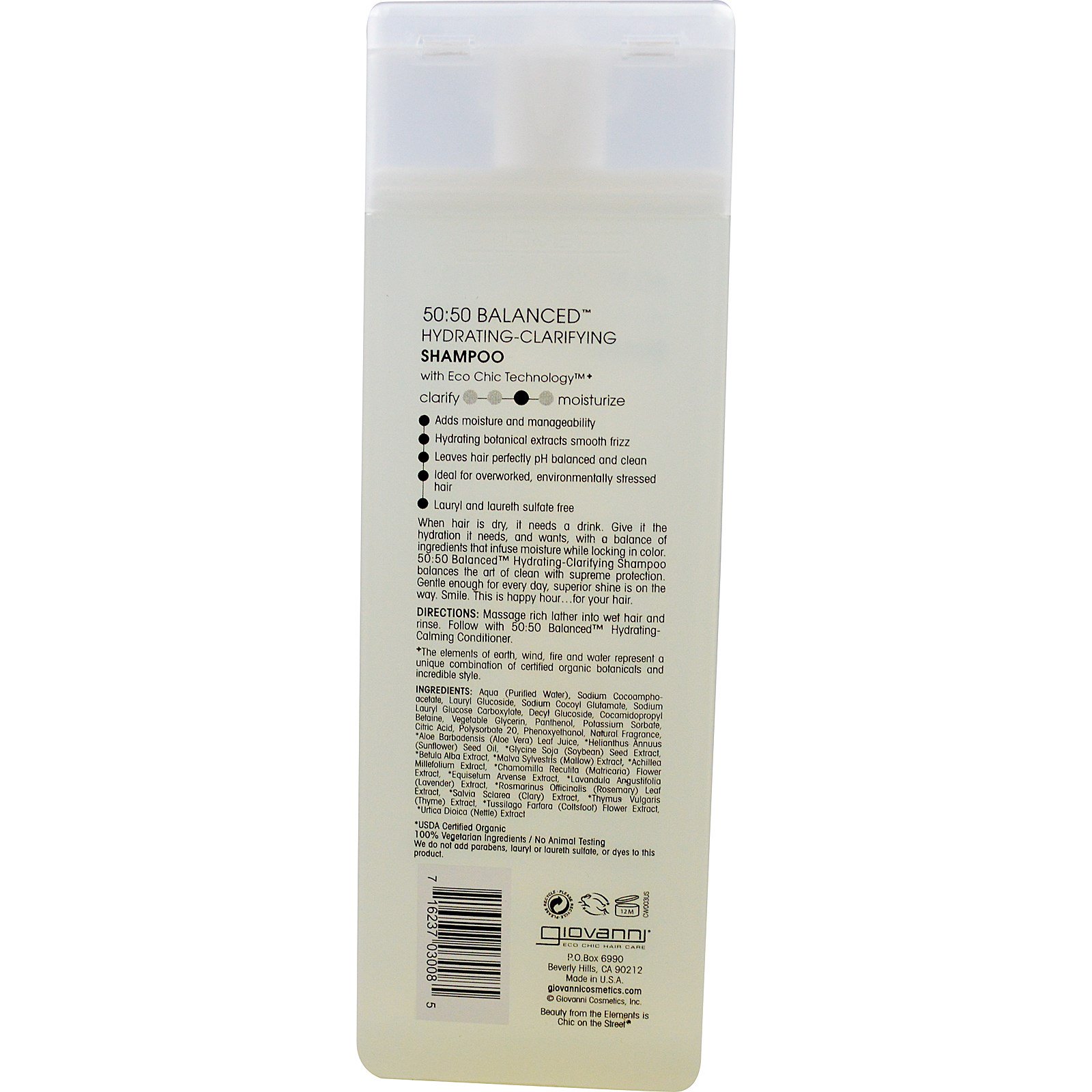 Giovanni, Shampoo Clareador-Hidradante Balanceado 50:50, 8,5 fl oz (250 ml) - Imagem 2