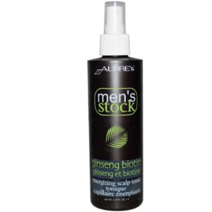 Aubrey Organics, Estoque Masculino, Tônico De Couro Cabeludo Energizante, Biotina de Ginseng, 8 fl oz (237 ml)