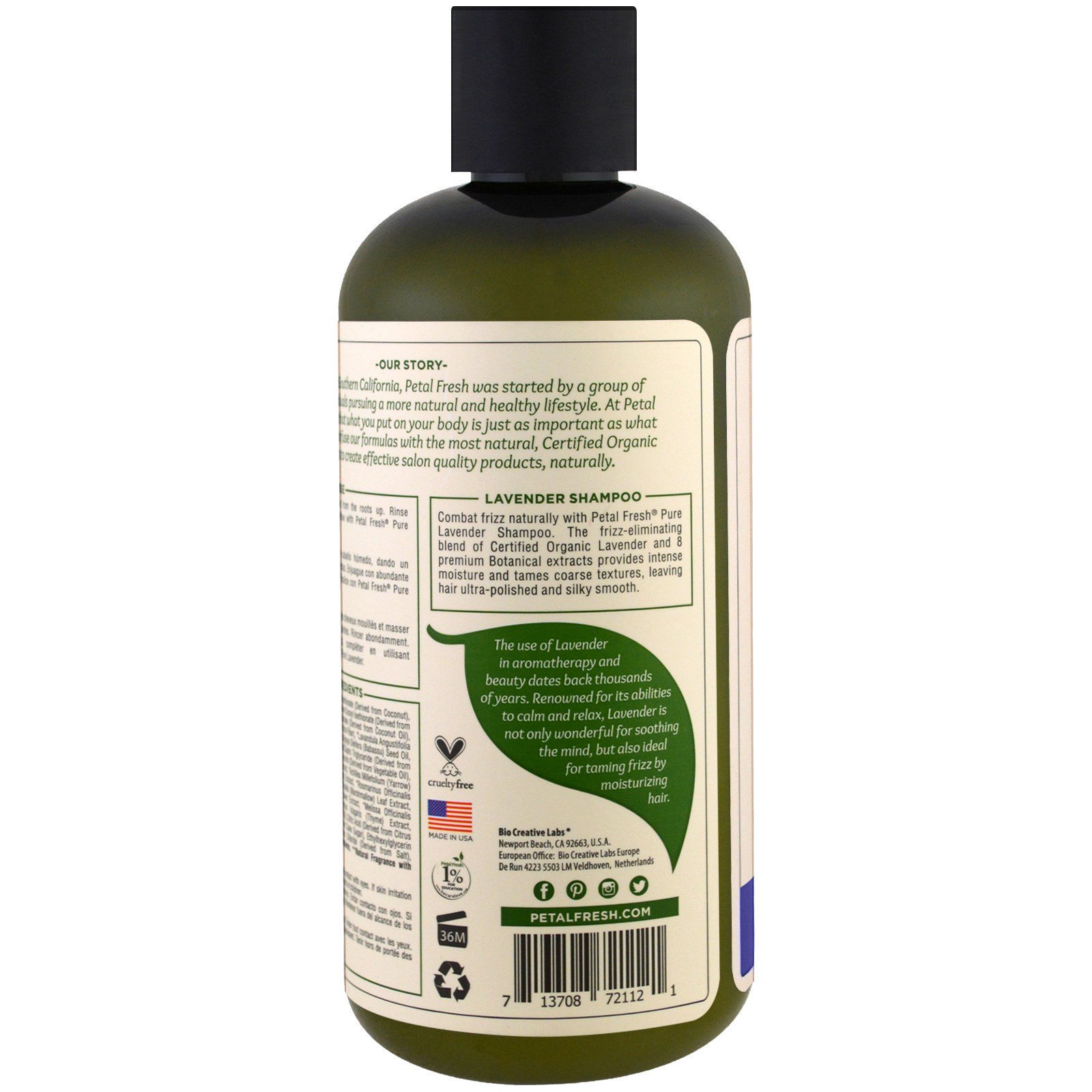 Petal Fresh, Pure, Shampoo, Anti-Frizz Lavender, 16 fl oz (475 ml) - Imagem 3