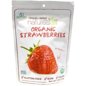 Natierra Nature's All , Organic Freeze-Dried, Strawberries, 1.2 oz (34 g)