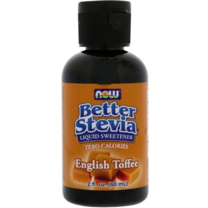 Now Foods, Adoçante Líquido Better Stevia, Caramelo Inglês, frasco de 2 oz (60 ml)