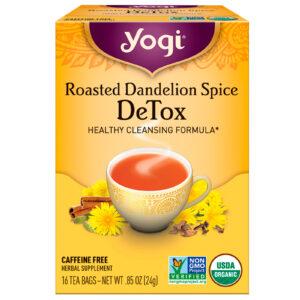 Yogi Tea, Detox Apimentado de Dente-de-leão Torrado, sem cafeina, 16 pacotes de chá, 0,85 oz (24 g)