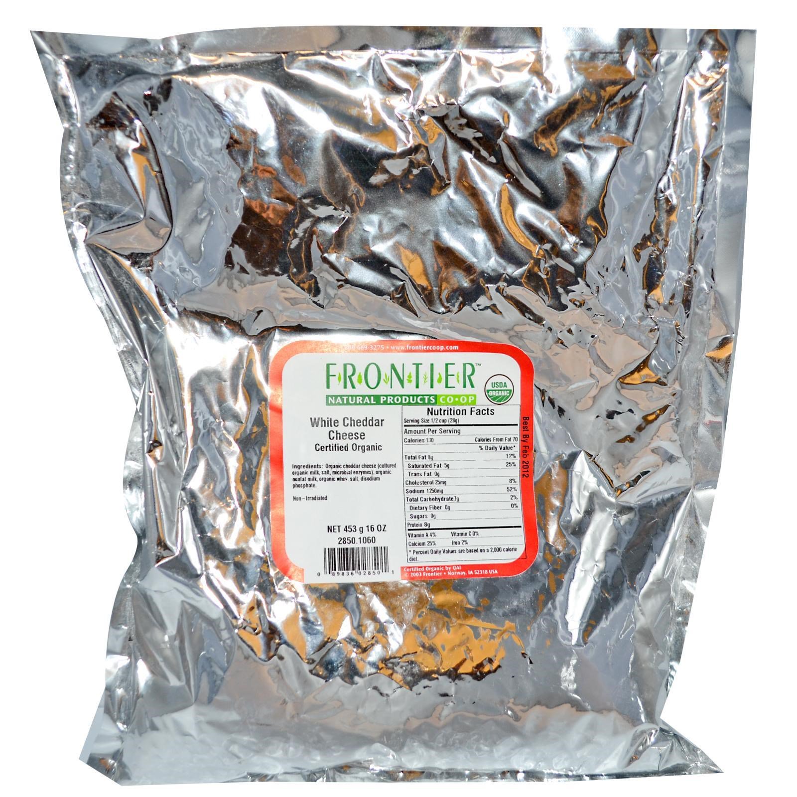 Frontier Natural Products, Queijo Cheddar Orgânico em Pó, 16 oz (453 g) - Imagem 2