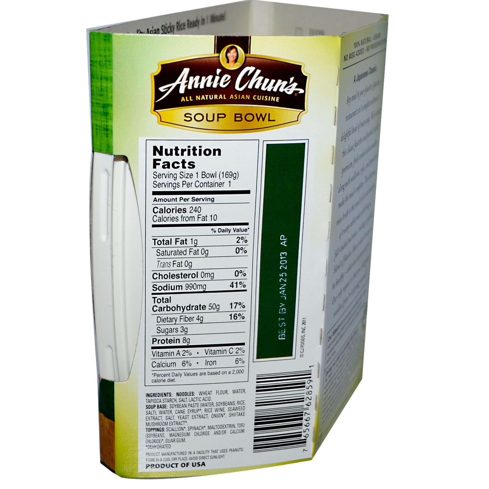 Annie Chun's, Tigela de Sopa, Miso, Suave, 5.9 oz (169 g) - Imagem 2