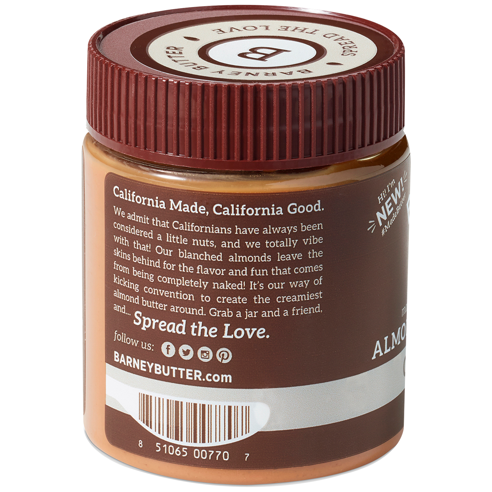 Barney Butter, Barney Butter, Almond Butter Blend, Chocolate, 10 oz (284 g) - Imagem 3