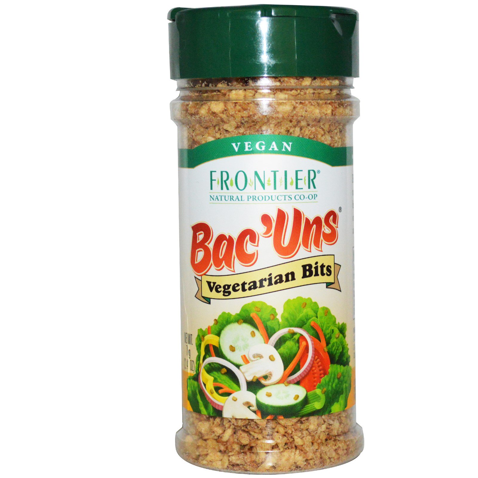 Frontier Natural Products, Organic Bac'Uns, Alternativa ao Bacon, Pedaços Vegetarianos, 2.47 oz (70 g)