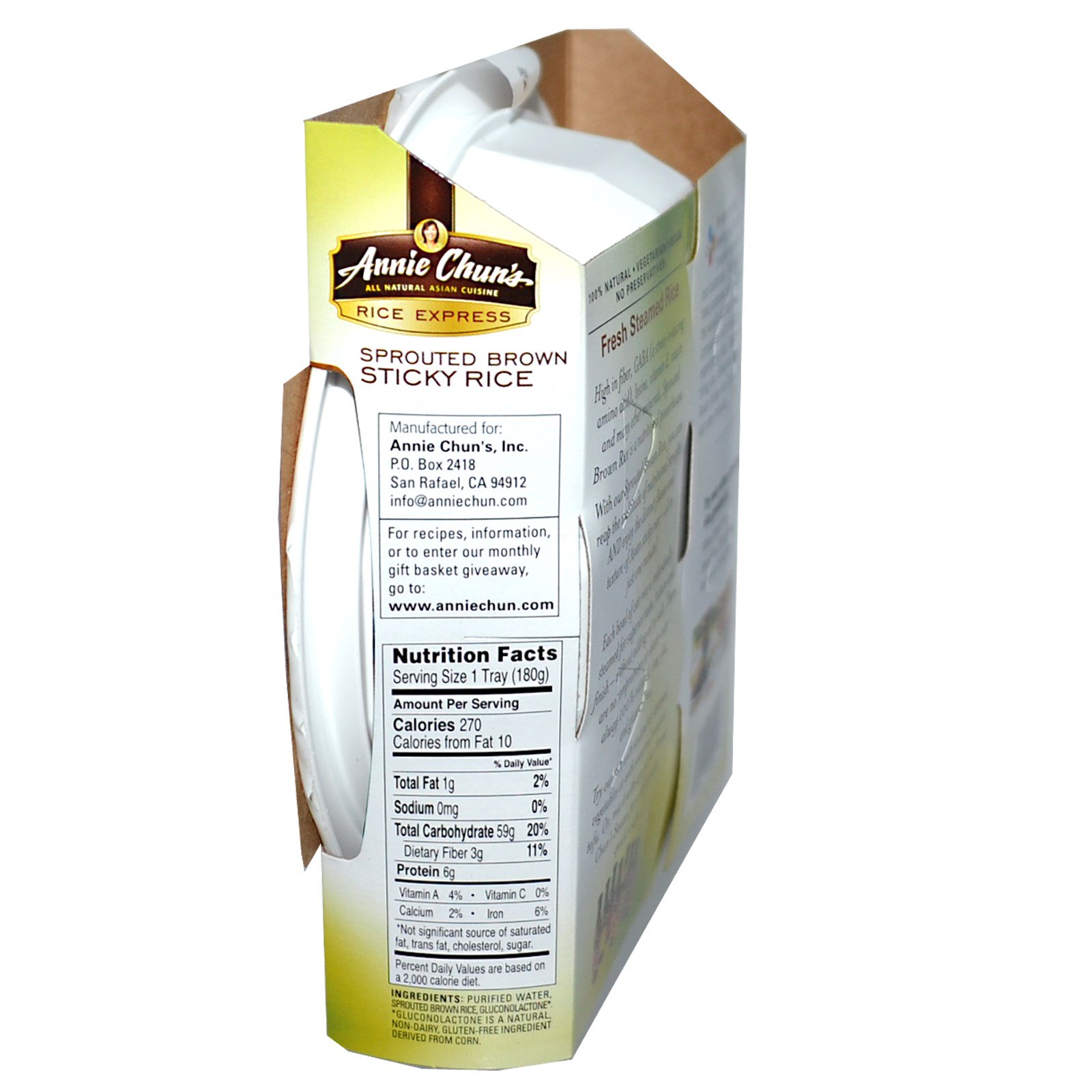 Annie Chun's, Arroz Expresso, Arroz Marrom Viscoso, 6.3 oz (180 g) - Imagem 2