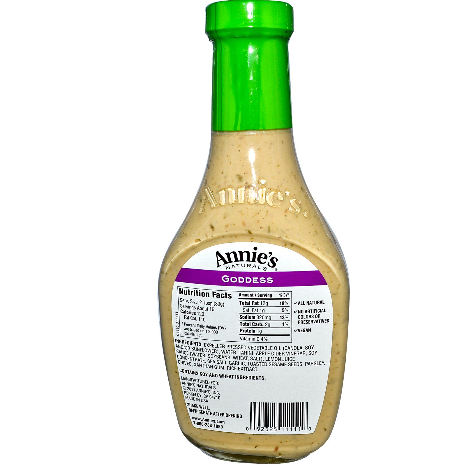 Annie's Naturals, Molho Natural Deusa, 16 fl oz (473 ml) - Imagem 2