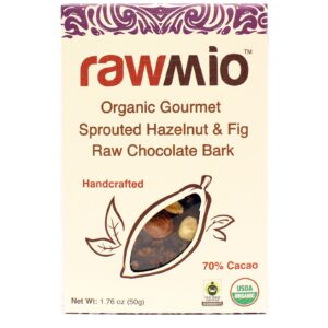Rawmio, Lascas de Chocolate Puro, Amêndoas e Cereja Ácida Orgânicos Gourmet, 1,76 oz (50 g)