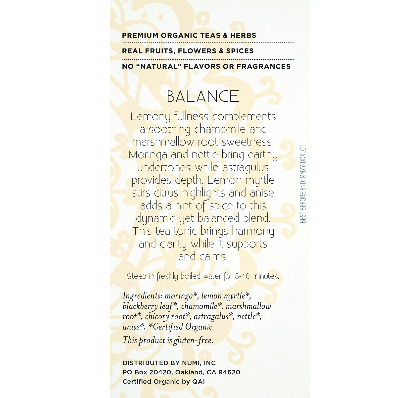 Numi Tea, Organic Tea, Herbal Tea, Balance, 16 Tea Bags, 1.30 oz (36.8 g) - Imagem 2