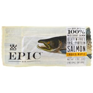 Epic Bar, Barra de Salmão Defumado e Bordo, 12 Barras, 37 g cada