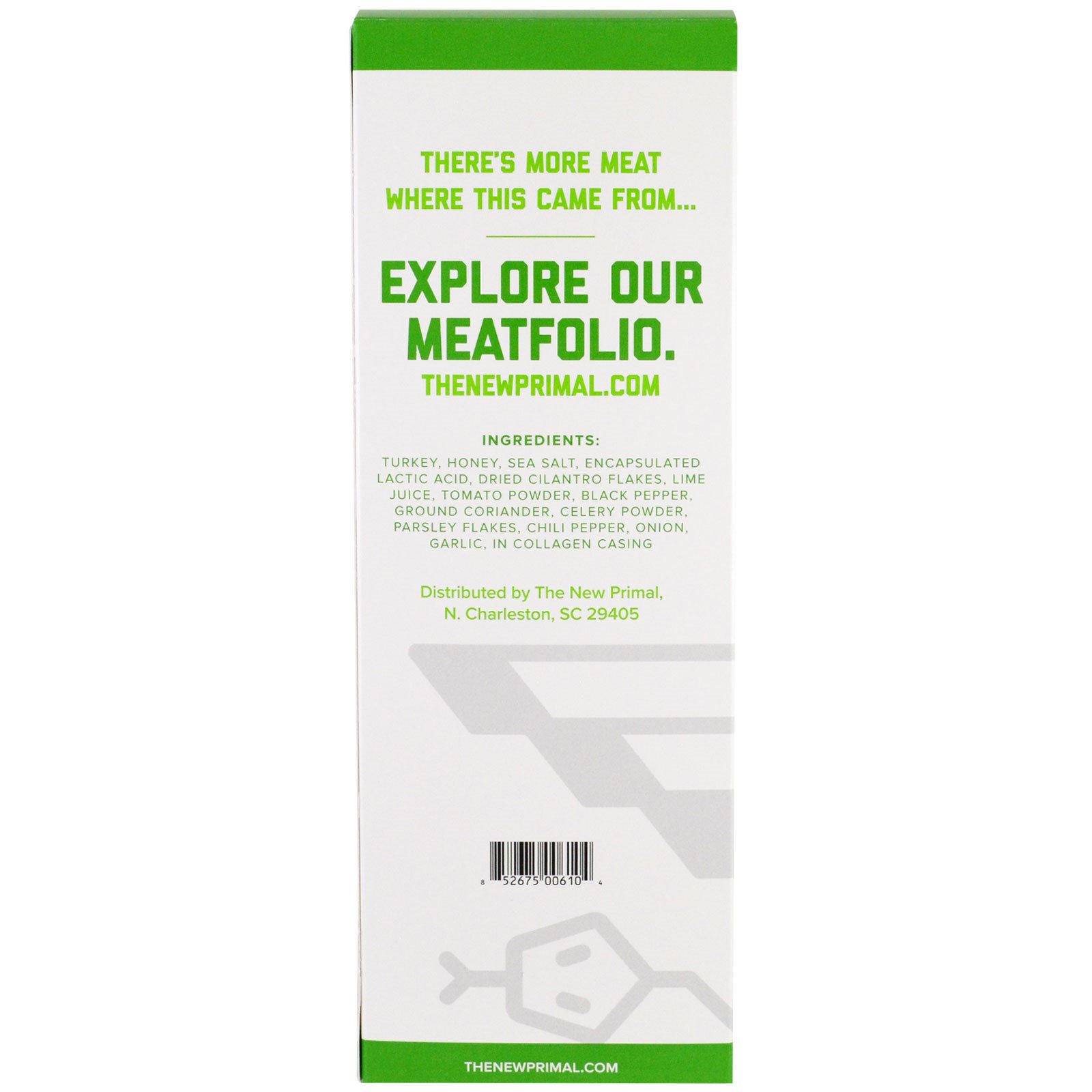 The New Primal, Palitos de peru caipira, Coentro e Limão, 20 Palitos, 1 oz (28,35 g) cada - Imagem 2