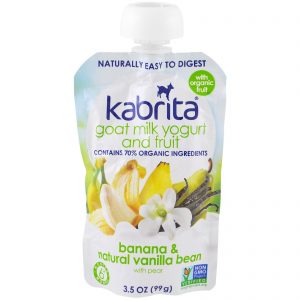 Comprar kabrita, iogurte de leite de cabra e fruta, banana e fava natural de baunilha com pera, 3. 5 oz (99 g) preço no brasil alimentação e nutrição para crianças e bebês suplemento importado loja 17 online promoção - 6 de abril de 2024
