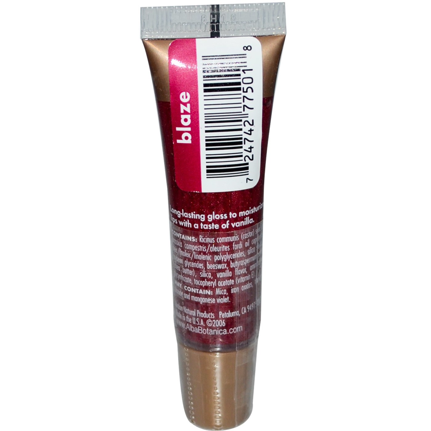 Alba Botanica Brilho Labial Trra chama 0,420 Oz - Imagem 2