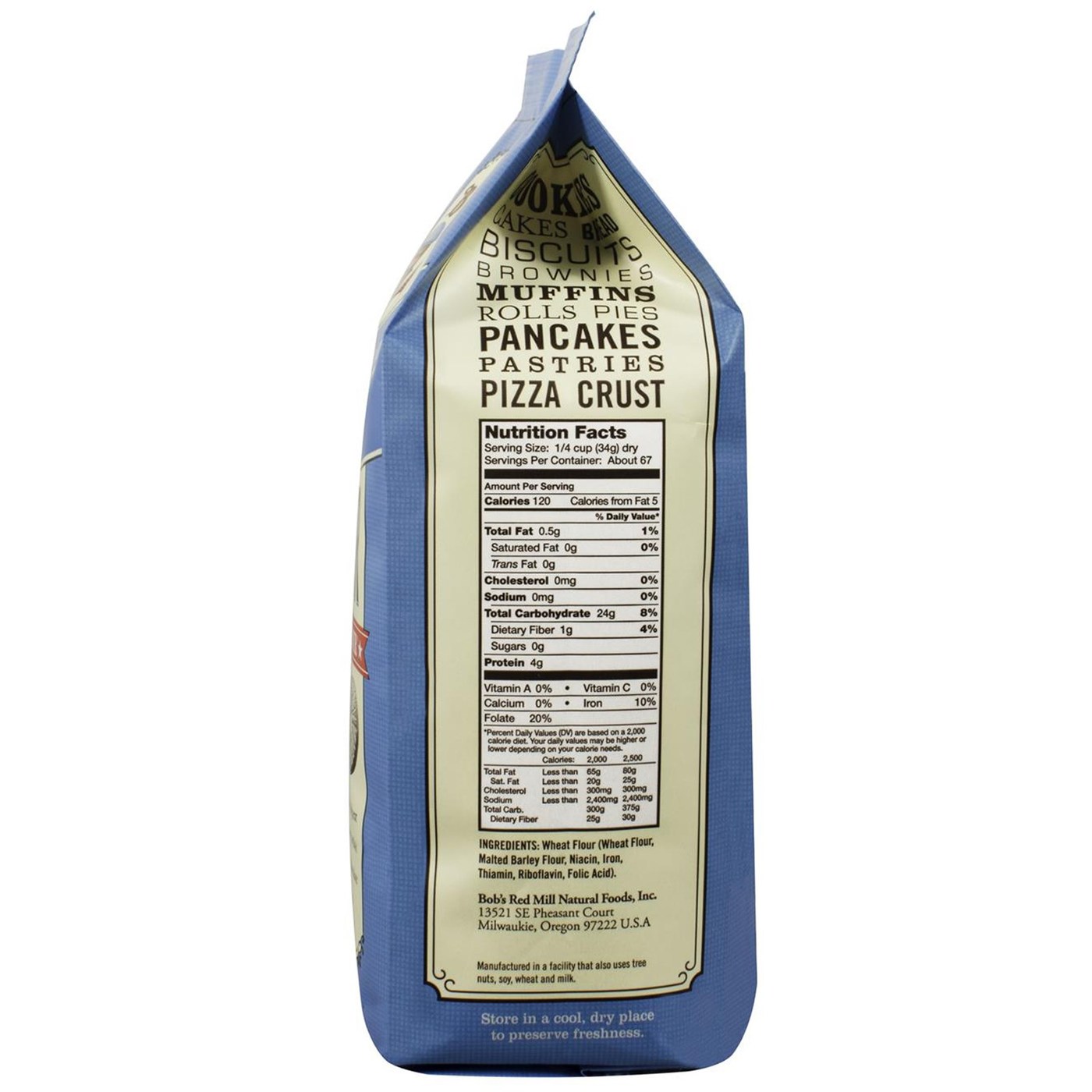 Bobs Red Mill Crus Branco Farinha (Pack 4) de 4 - 5 lbs Bags - Imagem 2