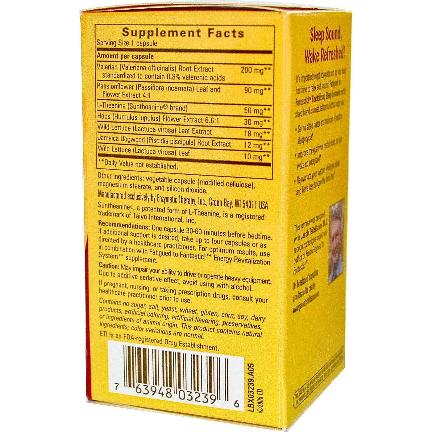 Enzymatic Therapy Fatigado à Fórmula 90 Cápsulas Fantástico Revitalizing sono - Imagem 2