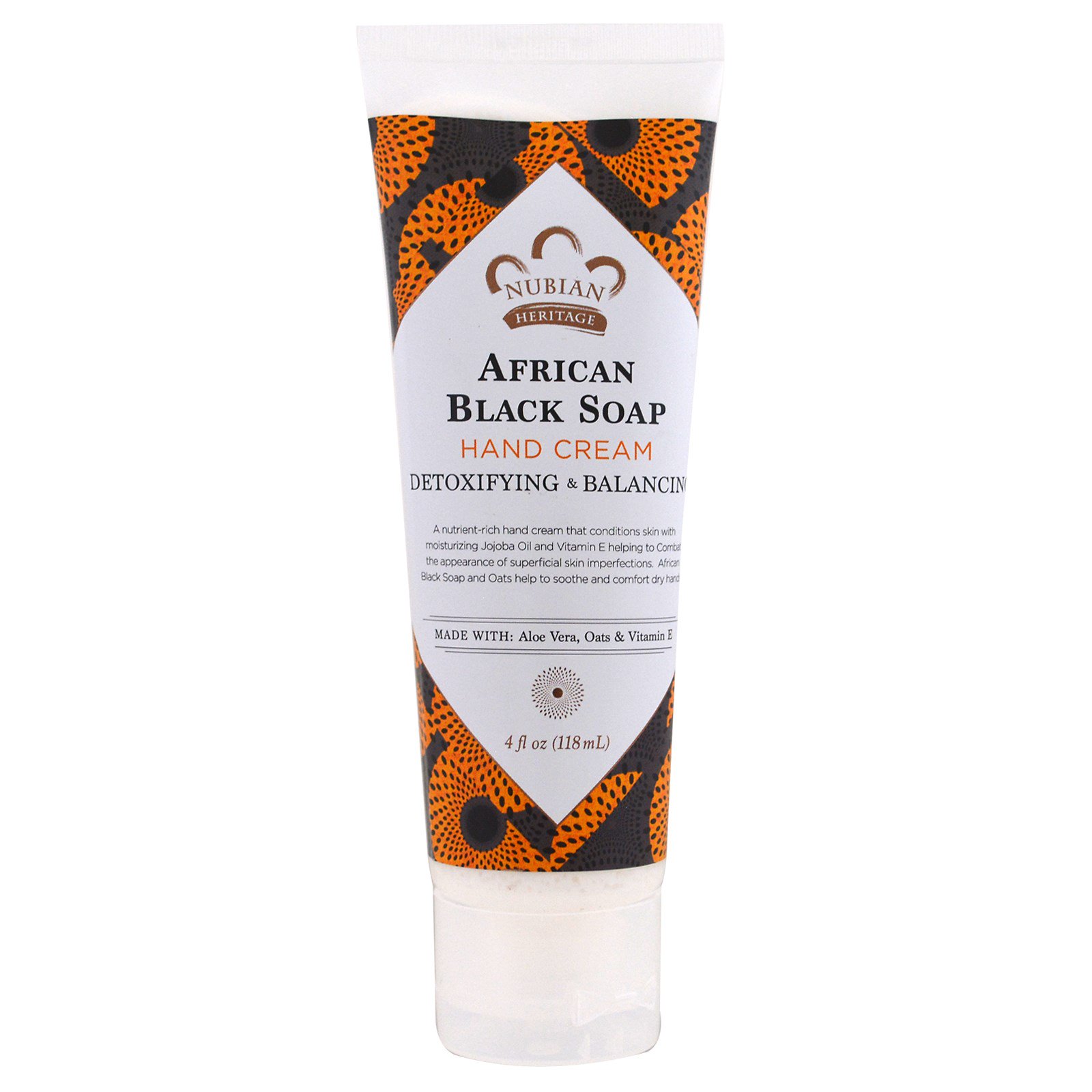 Nubian Heritage, Creme de Mãos, Sabão Negro Africano, 118 ml