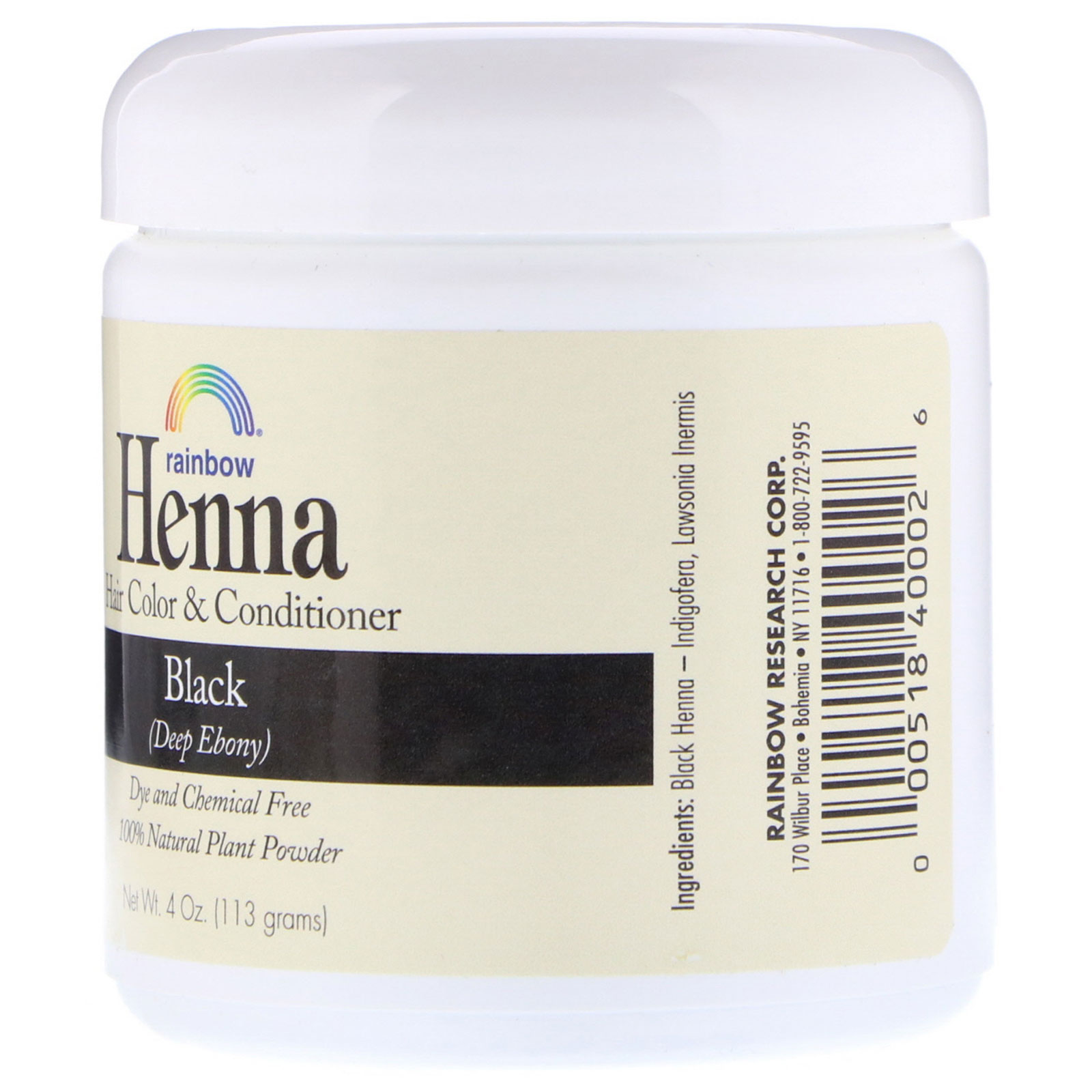 Comprar Rainbow Research Henna Hair Color Conditioner Black