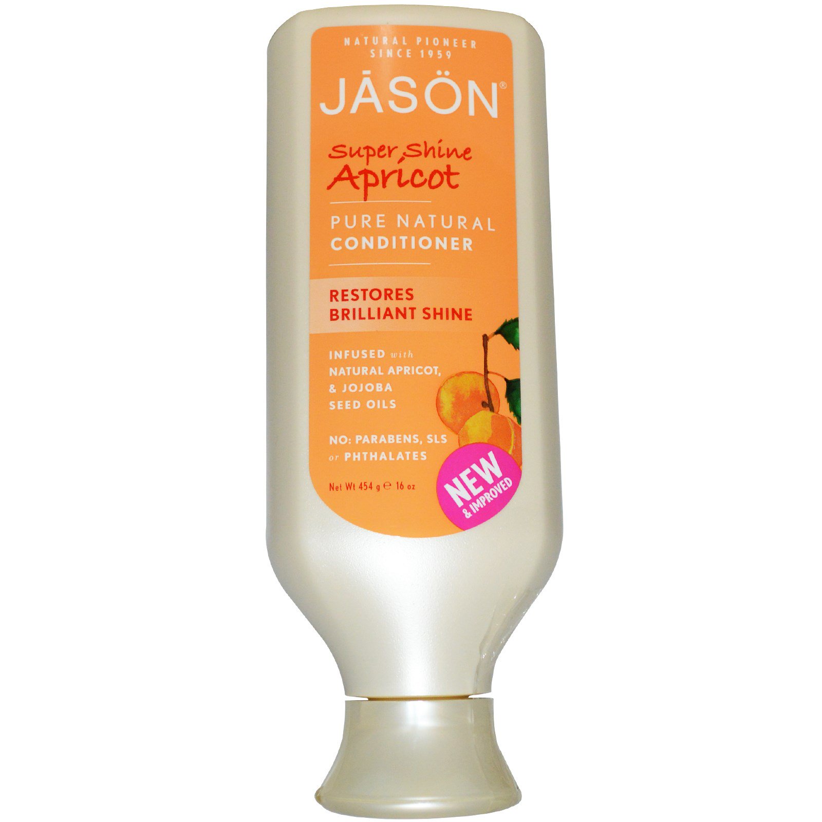 Jason Natural, Condicionador puro e natural, Damasco Brilhante, 16 oz (454 g)