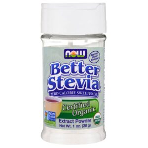 Now Foods, Certificado Orgânico, BetterStevia, Extrato em Pó, 1 oz (28 g)