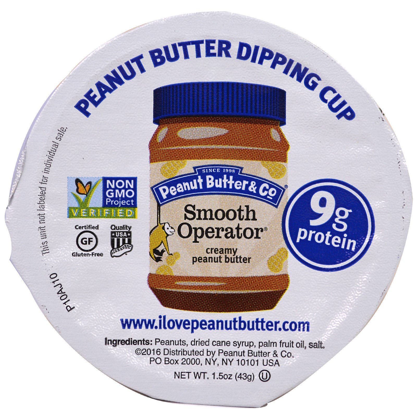Peanut Butter & Co., Dipping Cups, Smooth Operator, Manteiga de Amendoim Cremosa , 5 Unidades, 1,5 oz (43 g) Cada - Imagem 3