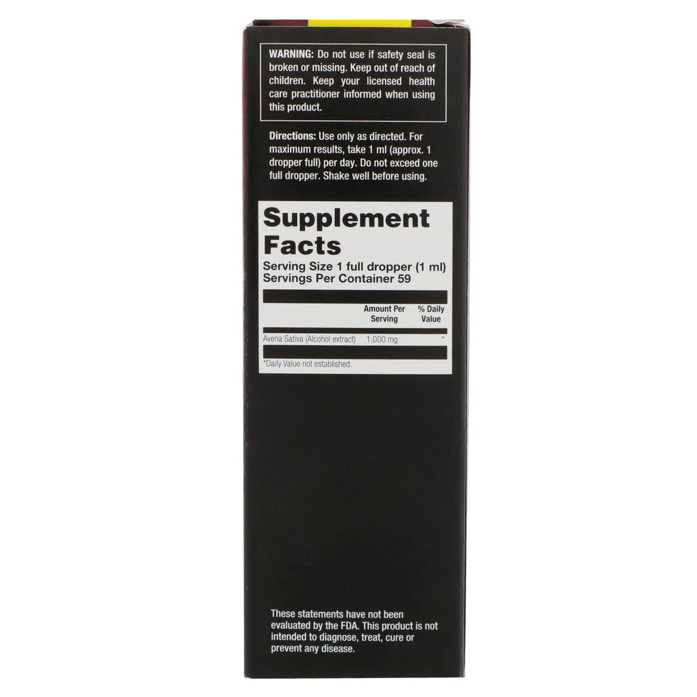 Action Labs Avena Sativa Wild Oats Líquido 2 fl oz/59 mL - Imagem 2