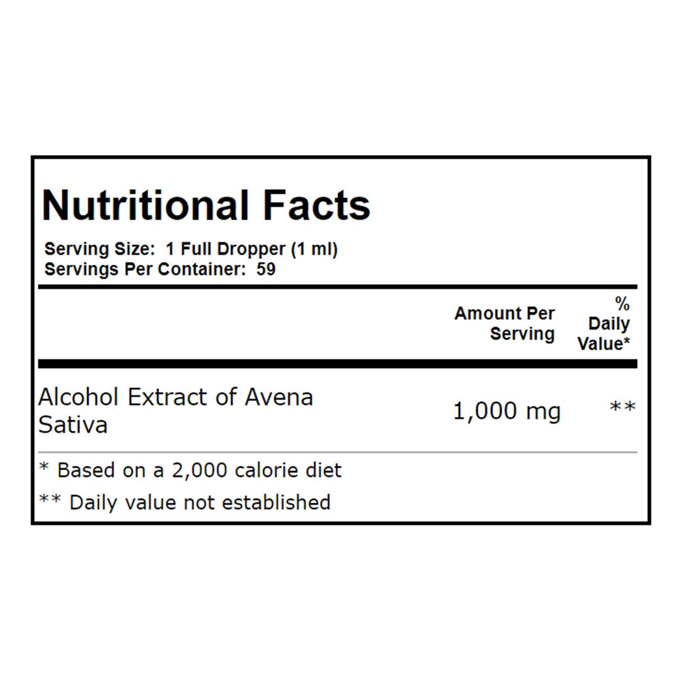 Action Labs Avena Sativa Wild Oats Líquido 2 fl oz/59 mL - Imagem 4