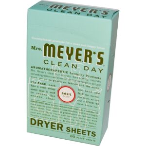 Mrs Meyers Clean Day Folha de Secador de Basil 80.000 Pieces