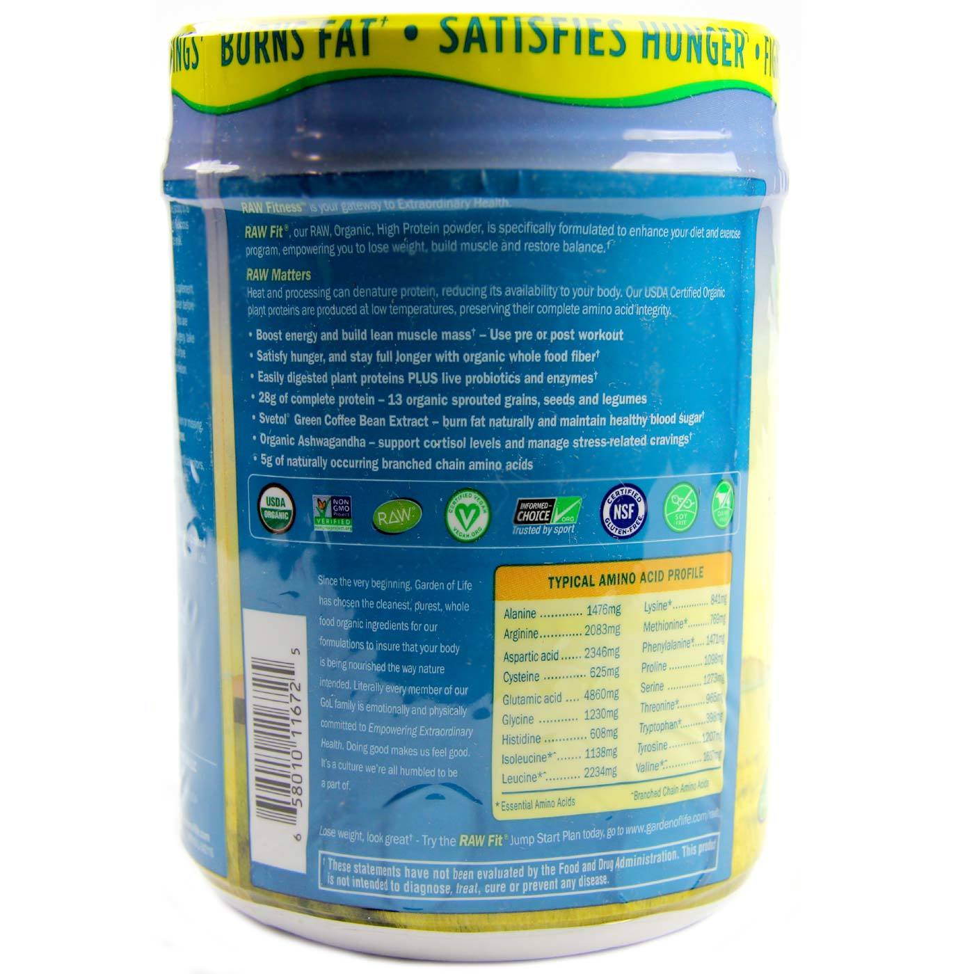 Garden of Life RAW Fit 16 oz - Imagem 4