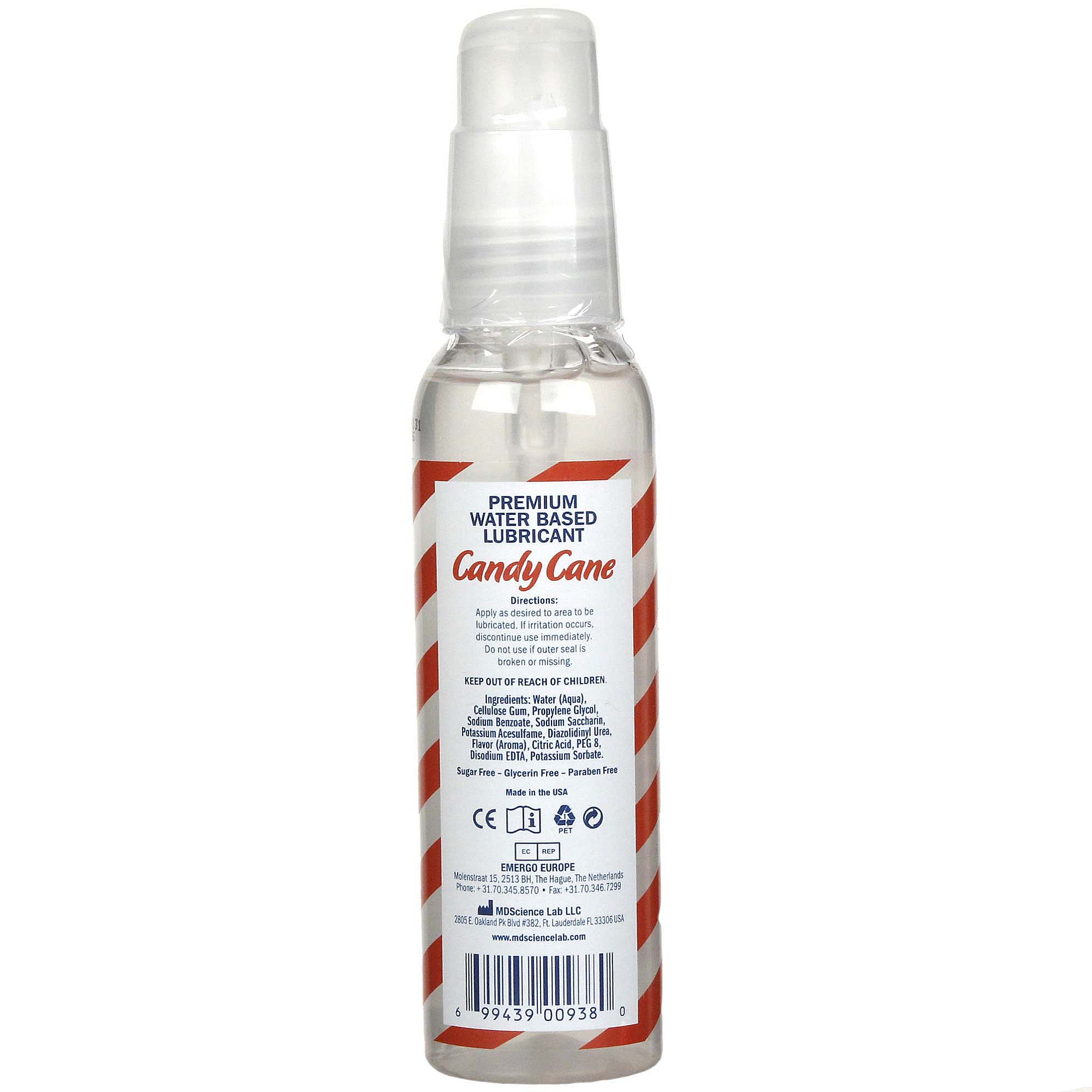M.D. Science Lab Baseado água suíça Navy Flavored Lubrificante Doce Cane 4 fl oz - Imagem 2