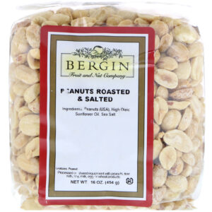 Bergin Fruit and Nut Company, Amendoim Branco, Assado & Salgado, 16 oz