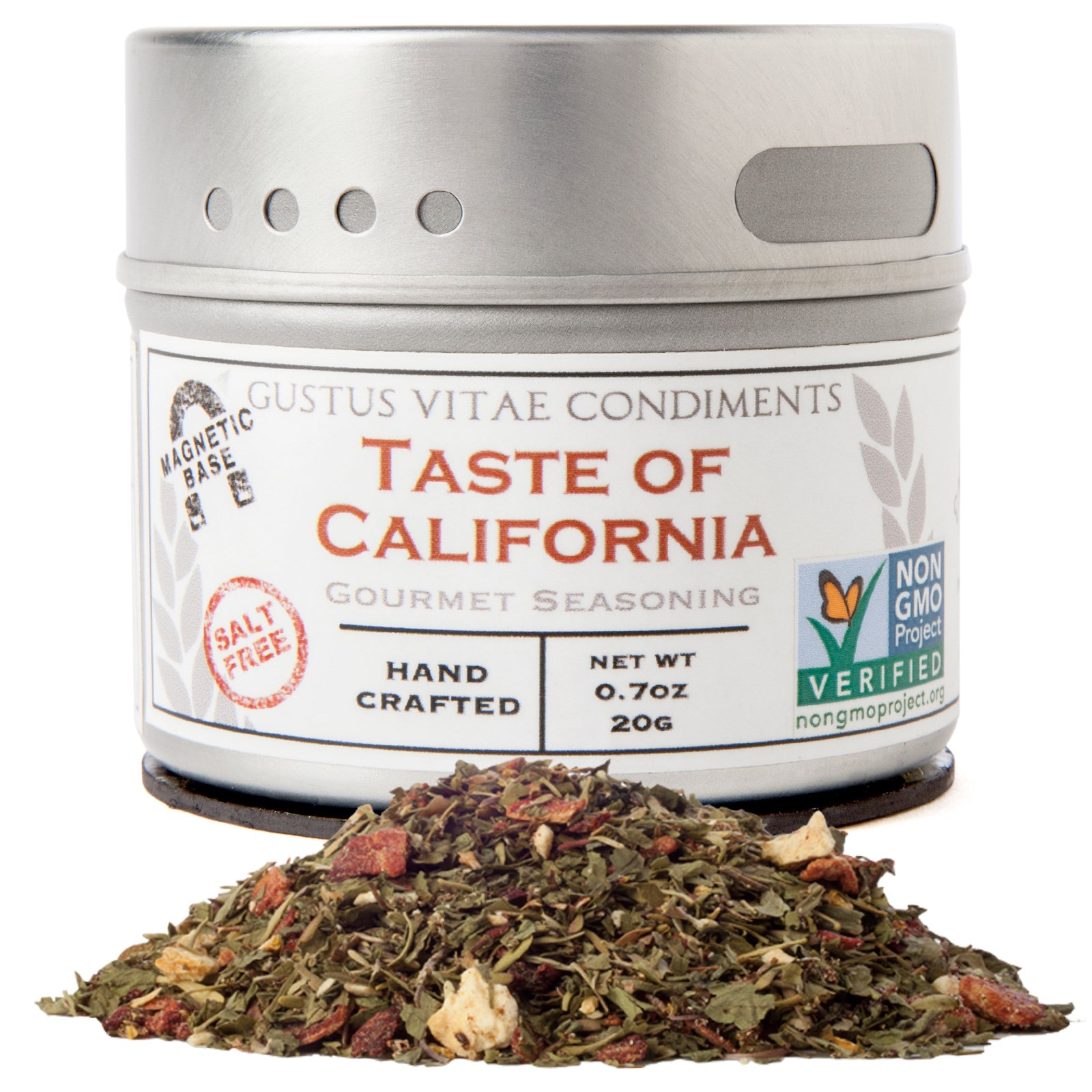 Gustus Vitae, Gourmet Seasoning, Taste of California, 0.7 oz (20 g)